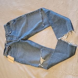 NWT GRLFRND High Rise Straight Crop